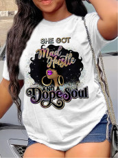 Plus Size Casual Print T Shirt SXF-30411