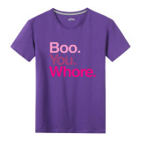 Plus Size Letter Print Short Sleeve T Shirt SXF-30415