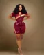 Plus Size Letter Print Short Sleeve Shorts Two Piece Set WAF-77543239