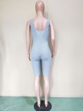 Solid Color Sleeveless Slim Romper BN-9301