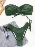 Sexy Solid Swimsuit Two Piece Set CSYZ-B600W