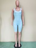 Solid Color Sleeveless Slim Romper BN-9301