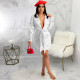 Solid Color Deep V Neck Mini Dress SMR-11228