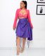 Fashion Drawstring Pleated Irregular Skirt WPF-80948
