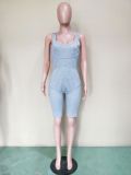Solid Color Sleeveless Slim Romper BN-9301