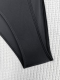 Solid Single Shoulder Bandage One Piece Swimsuit CASF-6515