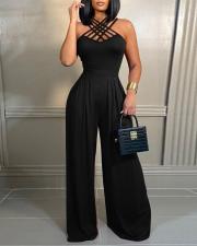 Sexy Multi-strap Crossover Wide Leg Jumpsuit SHD-9424