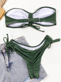 Sexy Solid Swimsuit Two Piece Set CSYZ-B600W