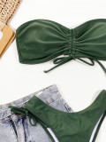 Sexy Solid Swimsuit Two Piece Set CSYZ-B600W