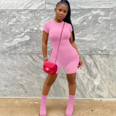 Solid Color Sleeveless Slim Romper YIM-331