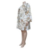Plus Size Print Casual Loose Three Piece Set NNWF-3017