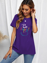 Plus Size Short Sleeve Loose T Shirt SXF-30423