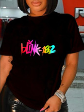 Plus Size Casual Letter Print T Shirt SXF-30425