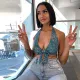 Fashion Print Halter Tie Up Tops WSYF-58600