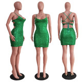 Sexy Sequin Slim Sling Bandage Dress TR-1255