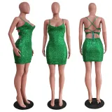 Sexy Sequin Slim Sling Bandage Dress TR-1255