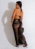 Sexy Tassel Wrap Chest Beach Skirt Set TR-1259
