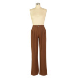 Casual Solid Breathable Straight Pants AIL-241