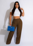 Casual Solid Breathable Straight Pants AIL-241