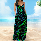 Sexy Bohemian Print Maxi Dress XHSY-009