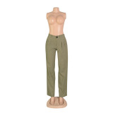 Casual Solid Breathable Straight Pants AIL-241