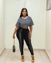 Plus Size Solid Color Bandage Pencil Pant YNB-7281
