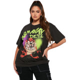 Fashion Pattern Printing Slim T-shirt SHD-9605