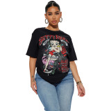 Fashion Pattern Printing Slim T-shirt SHD-9605