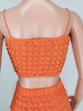 Sexy Solid Tube Tops And Long Skirt Two Piece Set YD-8732