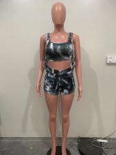 Casual Print Sleeveless Two Piece Shorts Set ORY-5250
