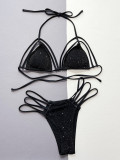 Sexy Solid Color Tie Up Bikinis Two Piece CSYZ-A12H