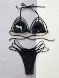 Sexy Solid Color Tie Up Bikinis Two Piece CSYZ-A12H