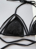 Sexy Solid Color Tie Up Bikinis Two Piece CSYZ-A12H
