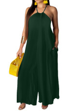 Loose Hanging Neck Tie Up Wide Leg Jumpsuit SMR-9297_1
