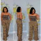 Leopard Print Backless Wide Leg Jumpsuit BN-9428
