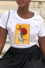 Plus Size Casual Print T Shirt WAF-9000119
