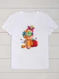 Plus Size Casual Cartoon Print Short Sleeve T-shirt SXF-30502