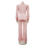 Fashion Hollow Out Long Sleeve Jumpsuit BY-6345