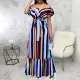 Print Off Shoulder Tube Tops Maxi Dress SMR-11500_1