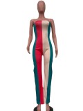 Fashion Sexy Printed Chest Wrap Jumpsuit ORY-5251