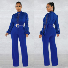 Fashion Hollow Out Long Sleeve Jumpsuit BY-6345