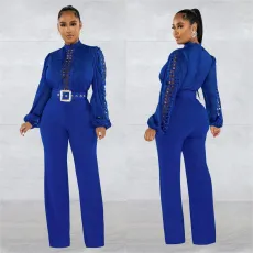 Fashion Hollow Out Long Sleeve Jumpsuit BY-6345