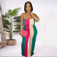 Fashion Sexy Printed Chest Wrap Jumpsuit ORY-5251