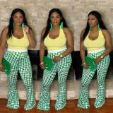 Plus Size Casual Geometric Printed Flare Pants ONY-7044