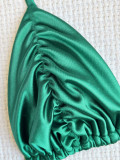 Solid Color Tie Up Backless Bikinis Two Piece CASF-6575
