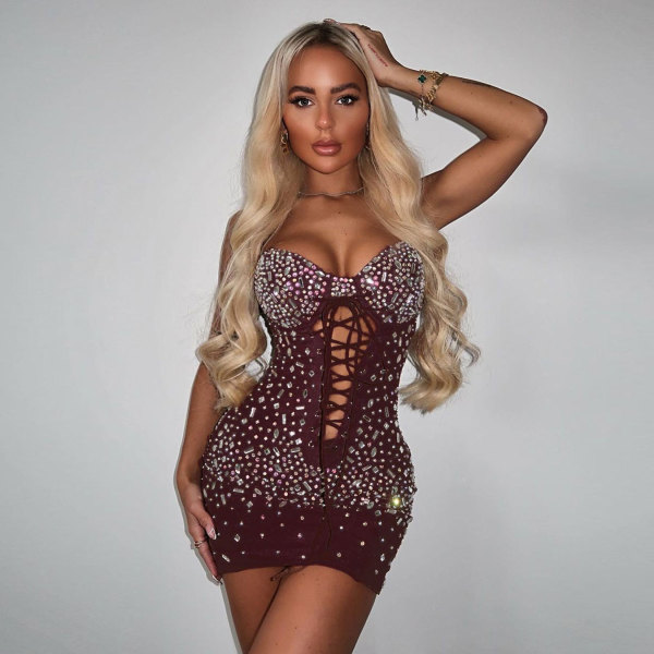 Plus Size Sexy Hot Drill Slim Bandage Dress NY-2717