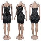 Plus Size Sexy Hot Drill Slim Bandage Dress NY-2717