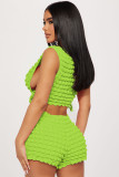 Sexy Sleeveless Bandage Tops Two Piece Shorts Set YD-8743