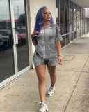 Camouflage Pattern Printed Slim Romper SHD-9422
