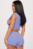 Sexy Sleeveless Bandage Tops Two Piece Shorts Set YD-8743